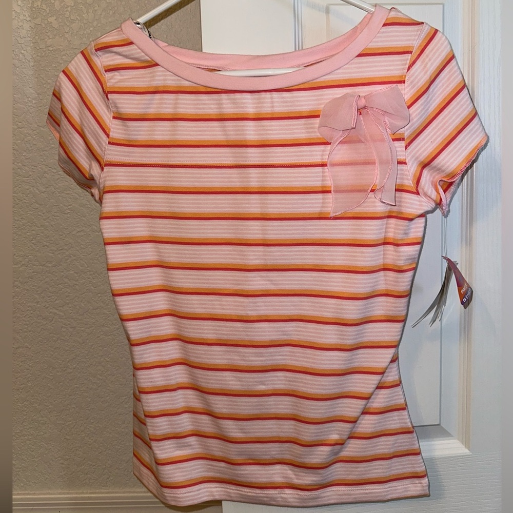Vintage…Energie Vibrant Pink and Orange Short Sleeve Tee
